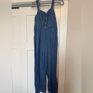 Old Navy Denim Jumpsuit with Button Detail and Pockets